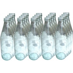 BOTTLE IN TRANSPARENT GLASS WITH SCREW CAP FOR OLIVE OIL WINE AND HONEY LT. 1 CONF. 20 BOTTLES