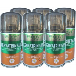 COPYR KENYATRIN SAFE 6 AEROSOL CANS OF INSECTICIDE BASED ON PYRETHRUM, A NATURAL ML. 250