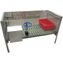 CAGE FOR RABBITS FOR FATTENING WITH A NETWORK ANTITOPO CM.100